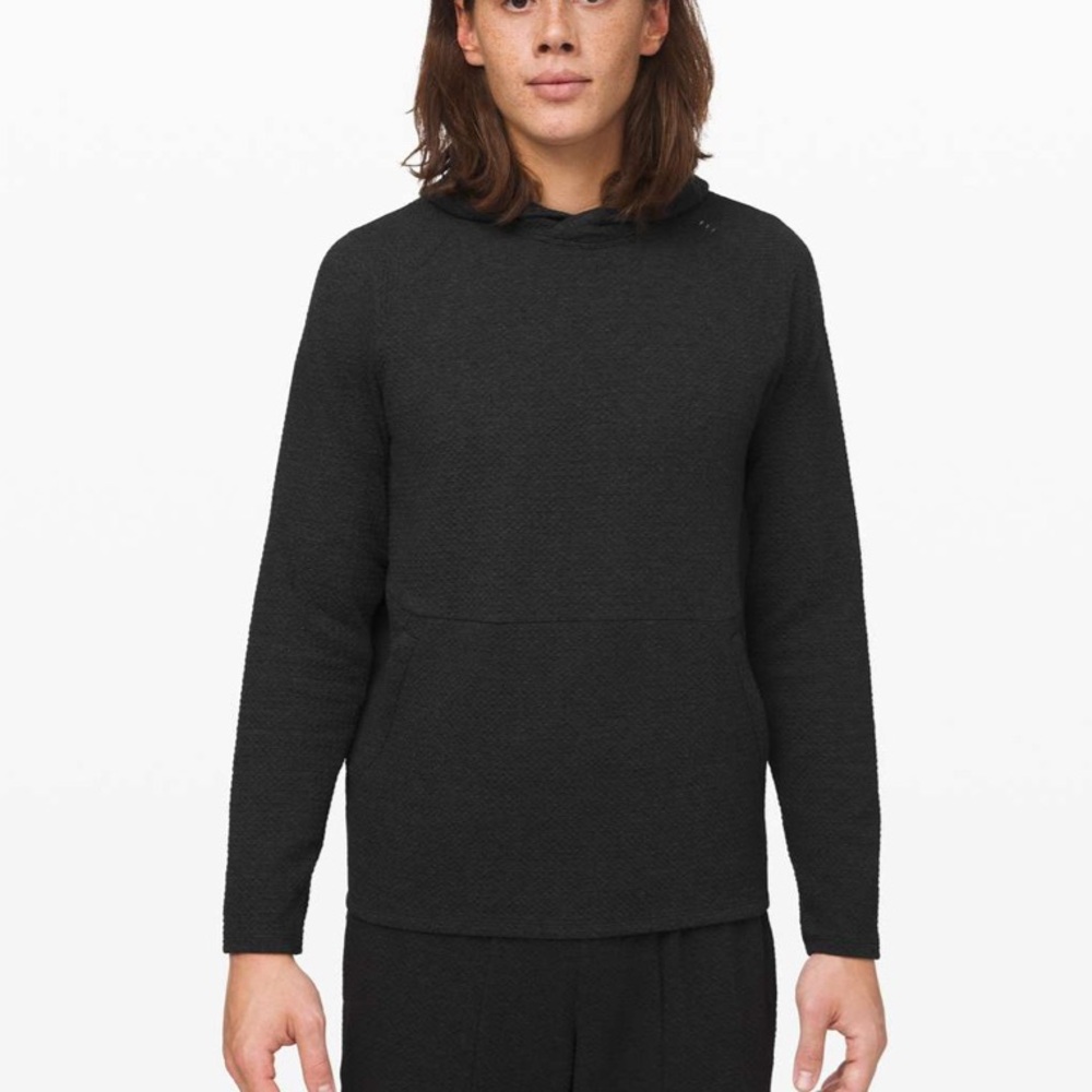 Lululemon At Ease Knit Hoodie Heathered Black Size Medium
